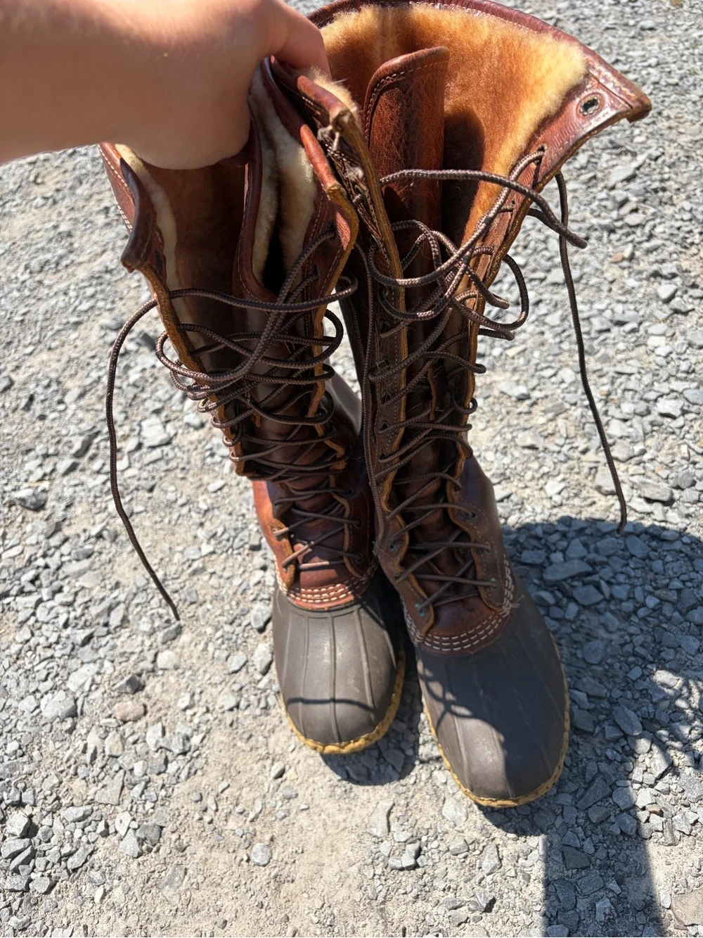Brown Lace-Up Waterproof Womens Tall Winter Boots